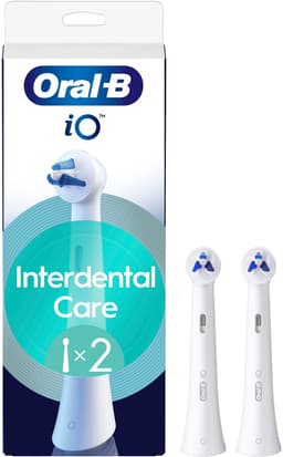 Oral-B iO Interdental Clean ekstra tannbørstehoder 373654 2 stk. (hvit)