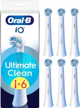 Oral-B iO Ultimate Clean tandbørstehoved 195546 6-stk (hvid)