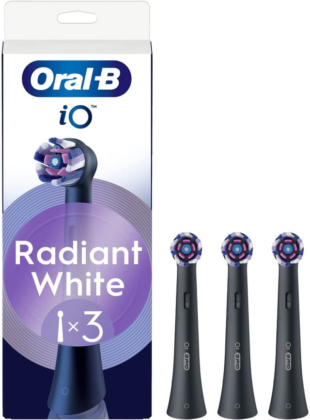 Oral-B iO Radiant White tandborstrefill 457118 3st (svart)