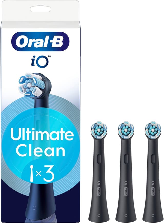 Oral-B iO Ultimate Clean tandbørstehoved 456753 3-stk (sort)