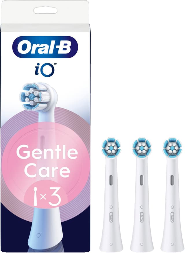 Oral-B iO Gentle Care tandbørstehoved 3-stk 373739 (hvid)