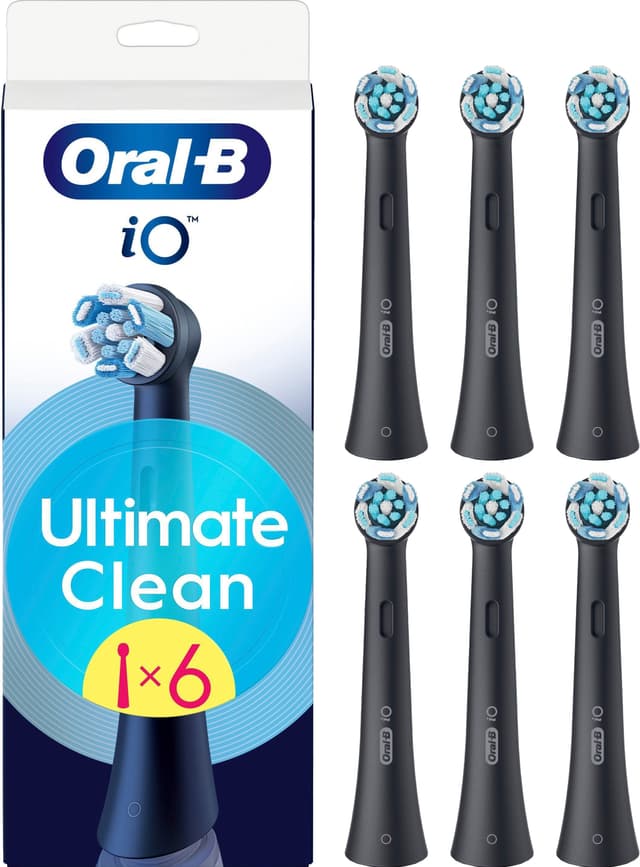 Oral-B iO Ultimate Clean tandbørstehoved 195522 6-stk (sort)