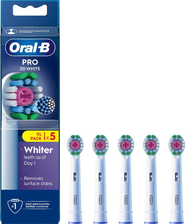 Oral-B 3D White ekstra tannbørstehoder 5 stk. 894712 (hvit)