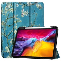 For iPad Pro 11 2021 Tri - fold Stand Tablet Suojakuori Kansi - Flower