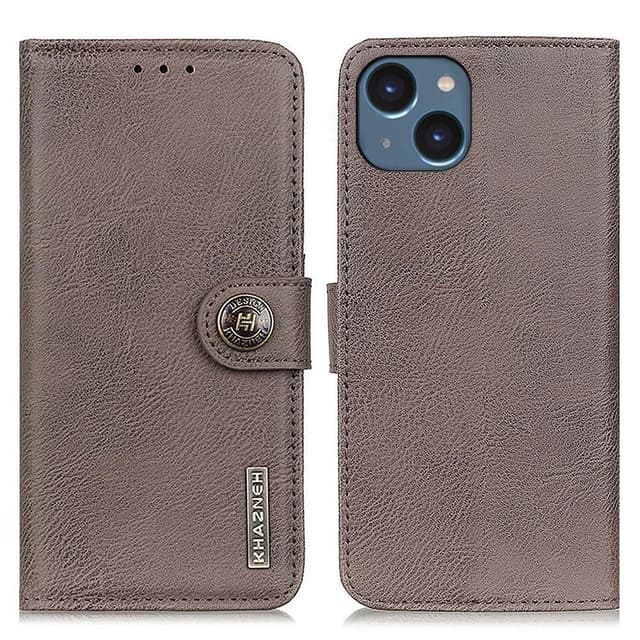KHAZNEH iPhone 15 Plus Lommebok-deksel - Grå