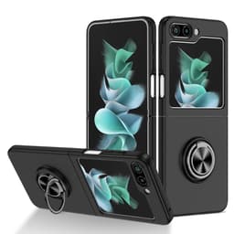 Til Samsung Galaxy Z Flip5 5G Dekseldeksel Ring Bilfeste - Svart