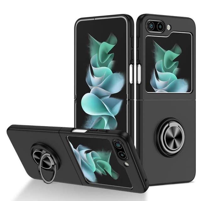 Til Samsung Galaxy Z Flip5 5G Dekseldeksel Ring Bilfeste - Svart
