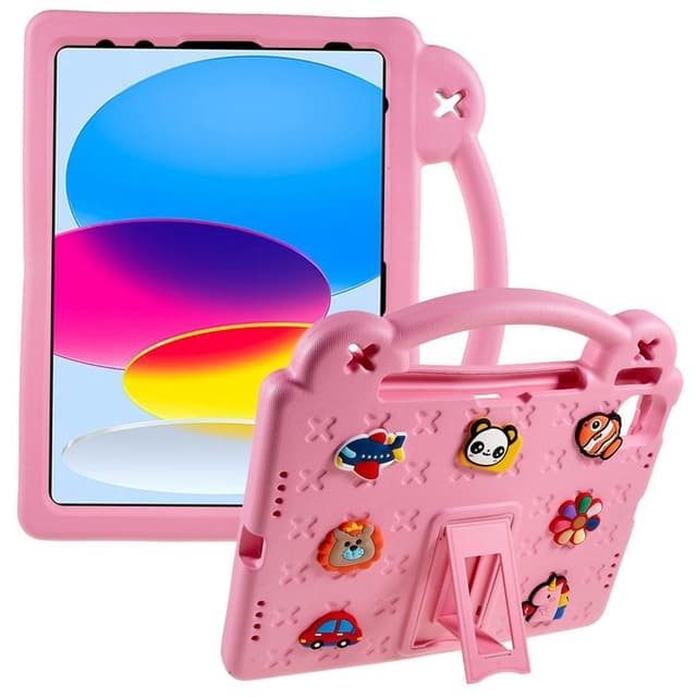 Apple iPad 10.9 2022 Gen 10 iskunkestävä EVA-vaahtomuovijalustan kuori - vaaleanpunainen