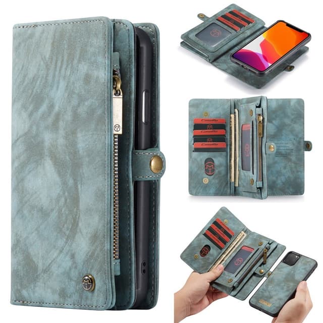 iPhone 11 Pro Max CASEME Split Lompakkokotelo - Sininen