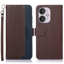 KHAZNEH Pung etui til Xiaomi Redmi 13C - Brun-blå