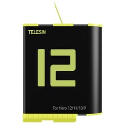 Batteri til GoPro Hero 12/11/10/9 Action kamera 1750mAh erstatningsbatteri