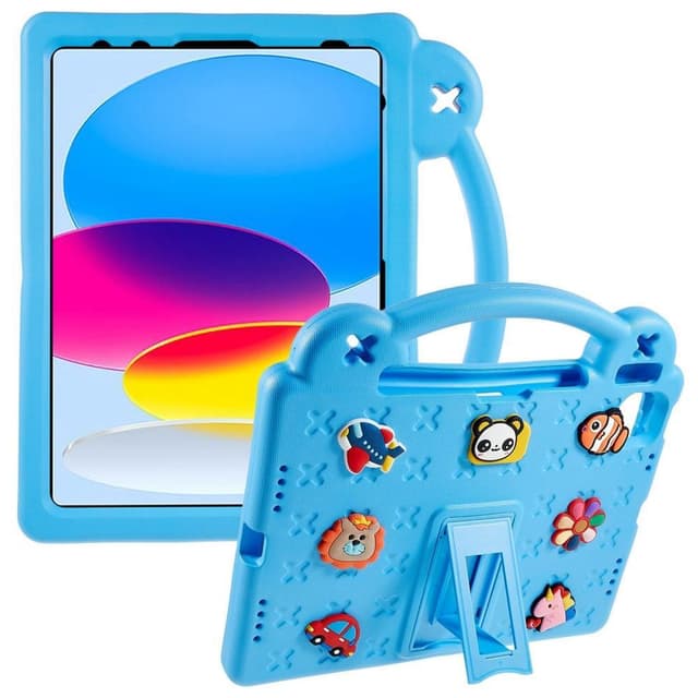 Apple iPad 10.9 2022 Gen 10 iskunkestävä EVA-vaahtomuovijalustan kuori - Vaaleansininen