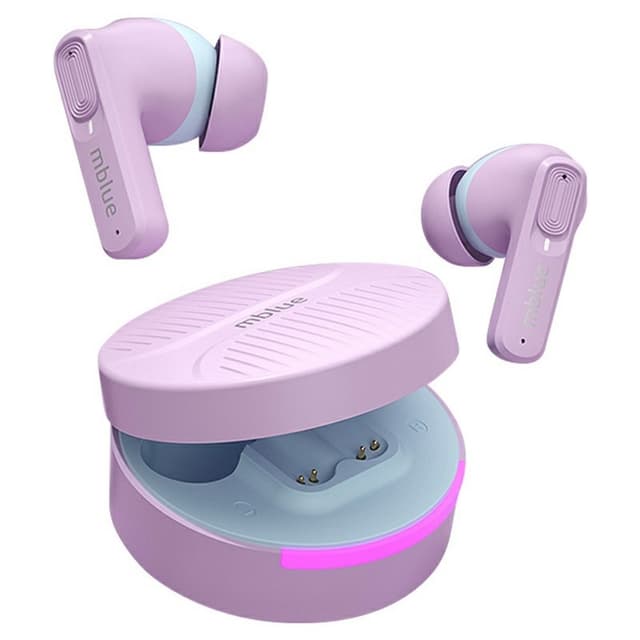 MBLUE AR03pro ANC støyreduksjon Bluetooth 5.3 ørepropper Low Latency Gaming Hodetelefoner - Lilla