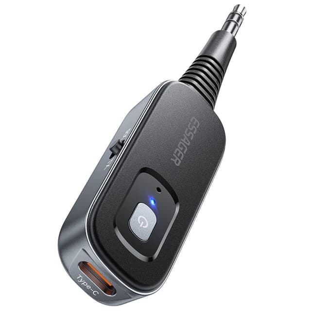 Bilstereo Bluetooth-sendermottaker 3,5 mm AUX-adapter for høyttalerforsterker