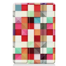 Apple iPad 10.2 Pattern PU kolminkertainen tablettikotelo - värikkäät neliöt