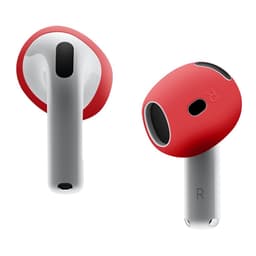 AirPods 4:lle liukumaton silikonikotelo, korvasuojat, nappikuulokkeet - Punainen