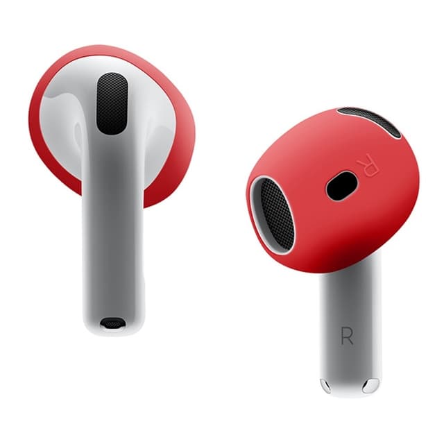 AirPods 4:lle liukumaton silikonikotelo, korvasuojat, nappikuulokkeet - Punainen