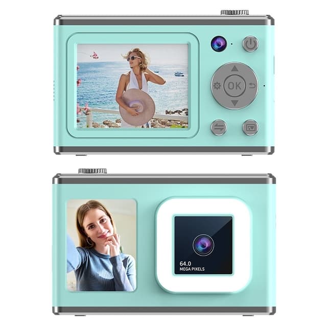 2,4"" skærm med dobbelt linse videooptagelse CCD digitalkamera med 32 GB kort + læser