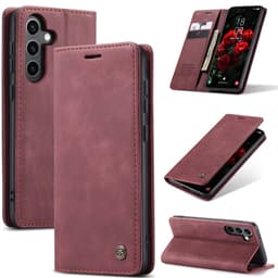 CASEME Plånboksfodral Samsung Galaxy S25+ (S25 Plus) - Röd