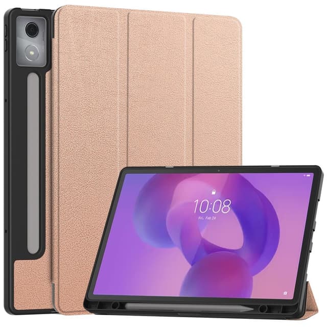 Lenovo Idea Tab Pro Case Tri-Fold jalustan suojus kynätelineellä - Rose Gold
