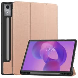 Til Lenovo Idea Tab Pro Case Tri-Fold Stand Cover med Pen Holder - Rose Gold