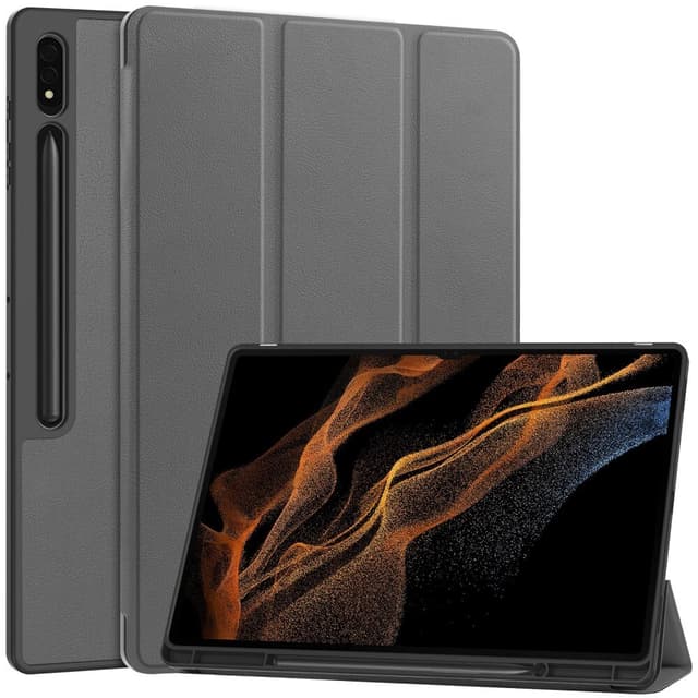 För Samsung Galaxy Tab S10 Ultra Stativfodral Stötsäkert med Pennhållare - Grå
