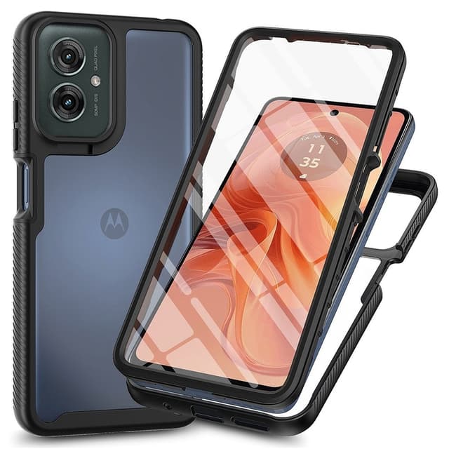 Ultra Panzerhülle Für Motorola Moto G55 5G – Mit Slide Camera Cover & Ring Ständer, Rot