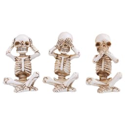 3 STK Halloween Uhyggelig Horror Ornament Skræmmende dekoration Siddende skelet