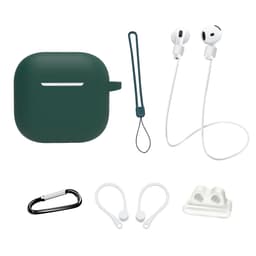 Til AirPods 4 6 i 1 Tilbehør Taske Stropholder Ørekroge Halsrem Nøglering - Græs