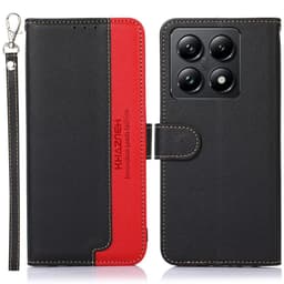 KHAZNEH Pung etui til Xiaomi 14T Pro - Sort-rød