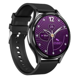 1,43-tommers AMOLED-skjerm Smartklokke – EKG, Pulsmåler, Bluetooth-samtaler – Svart