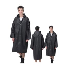 Regnfrakk Vindtett Gjenbrukbar unisex regnponcho med hattehette