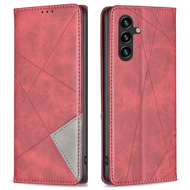 BINFEN COLOR För Samsung Galaxy A56 Stötsäkert Plånboksfodral – Röd