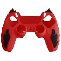 Playstation 5 / PS5 Silikon Skin Skal Fodral Anti-Slip Skydd Flame Design - Röd