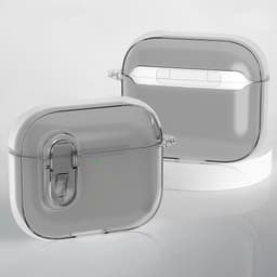 For AirPods 4 Hodetelefonveske Snap Switch Ice Crystal Clear Case - Gjennomsiktig Grå