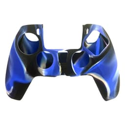 Playstation 5/PS5 silikonskallveske kamuflasje antisklibeskyttelse - blå hvit svart