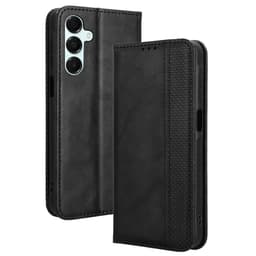 Wallet Stand Flip-telefonetui til Samsung Galaxy A16 5G / A16 4G - Sort