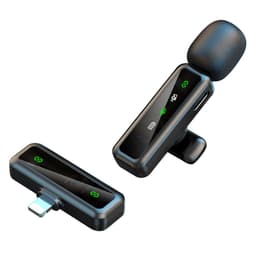 Trådløs Lavalier Mikrofon Støjreduktion 1 sendere + 1 modtager - iP stik
