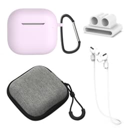 For AirPods 4 5 stk Tilbehør Veske Oppbevaringsboks Halsstropp Hodetelefonholder Nøkkelring - Lilla