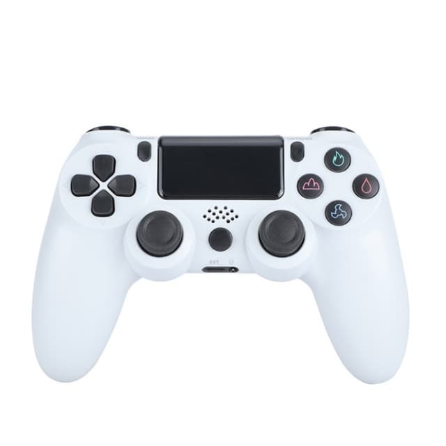 Trådløs PS4-spillkontroller med høyttaler og stereohodesettkontakt - hvit
