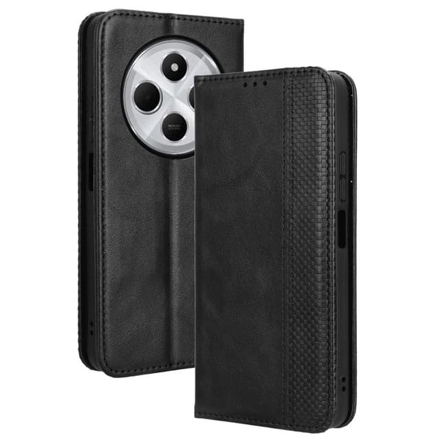 Xiaomi Redmi 14C Lompakkoteline Käännettävä Puhelinkotelo - Musta