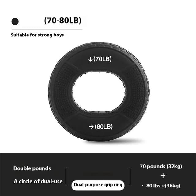 Handgreppsförstärkare Underarm Finger Handled Muskeltränar - 70-80lb Svart