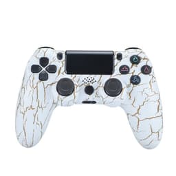 Trådløs PS4-spilcontroller med højttaler og stereoheadsetstik - Hvid revne
