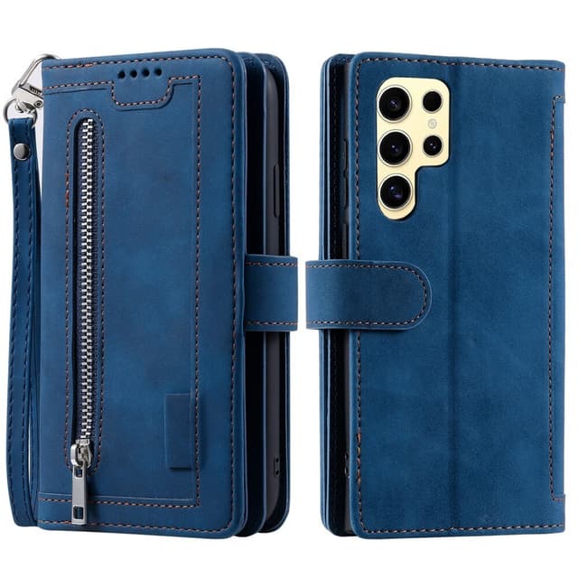 Til Samsung Galaxy S25 Ultra 5G Etui med Lynlåslomme og 9 Kortlommer
