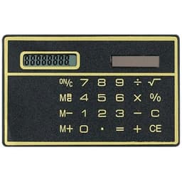 Ultratynd Solar Powered Pocket Lommeregner 8-cifret Touch Lommeregner - Sort