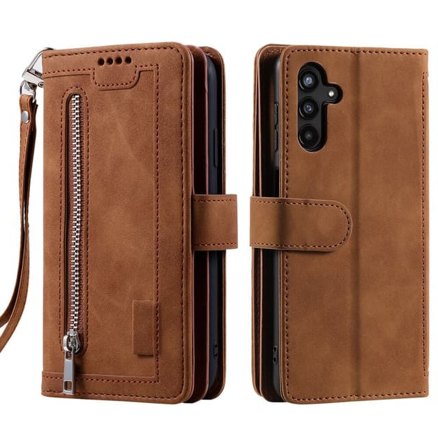 Til Samsung Galaxy S25+ 5G Etui med Lynlåslomme og 9 Kortlommer