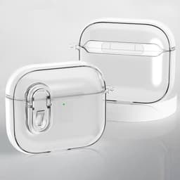 För AirPods 4 hörlurar Fodral Snap Switch Ice Crystal Clear Skal - Transparent