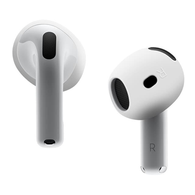 For AirPods 4 ørepropper Sklisikkert silikonetui Ørepropper Ørepropper - Hvit