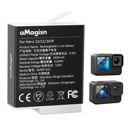 Batteri AMAGISN för GoPro Hero 12/11/10/9 3,85V 1800mAh uppladdningsbart Li-Ion