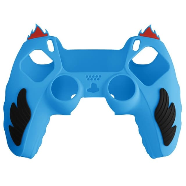 Playstation 5 / PS5 Silikon Skin Cover Case Anti-Slip Protection Flame Design - Blå